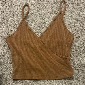 Zara Brown Ribbed Camisole